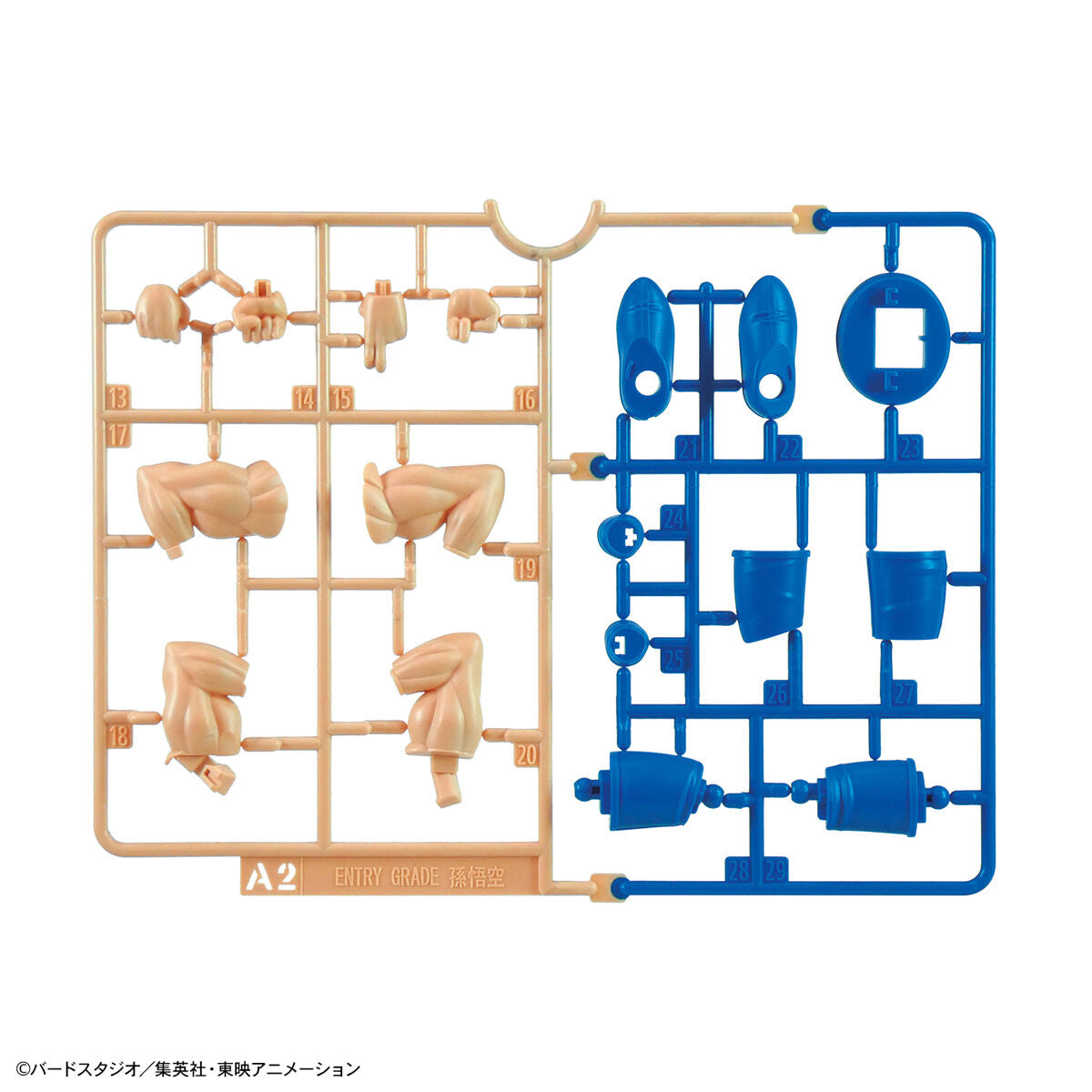 Dragon Ball - Super Saiyan God Son Goku - Entry Grade Model Kit (Bandai), Perfect for beginners with impressive muscle sculpting and color-separated eyes, Nippon Figures