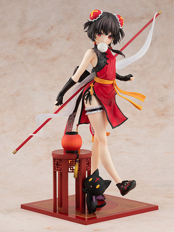 KonoSuba - Chomusuke - Megumin - KD Colle - 1/7 - Light Novel China Dress Ver., PVC figure measuring 220.0 mm, released by KADOKAWA on 30. Dec 2021, from Nippon Figures.