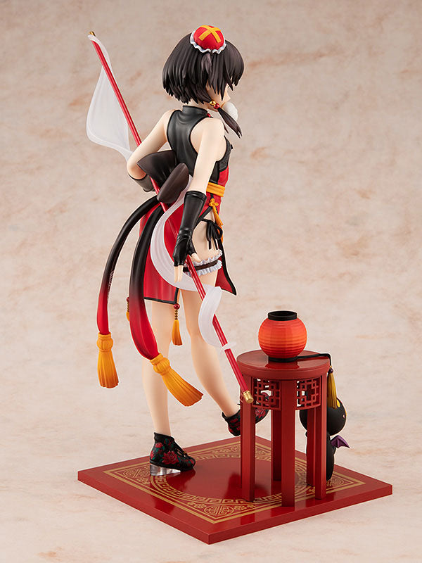 KonoSuba - Chomusuke - Megumin - KD Colle - 1/7 - Light Novel China Dress Ver., PVC figure measuring 220.0 mm, released by KADOKAWA on 30. Dec 2021, from Nippon Figures.
