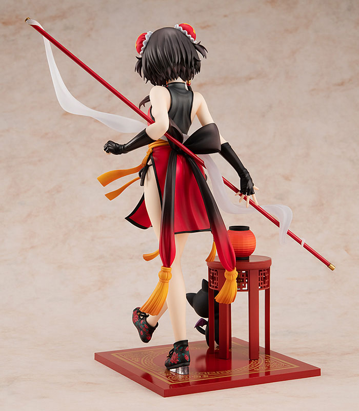 KonoSuba - Chomusuke - Megumin - KD Colle - 1/7 - Light Novel China Dress Ver., PVC figure measuring 220.0 mm, released by KADOKAWA on 30. Dec 2021, from Nippon Figures.