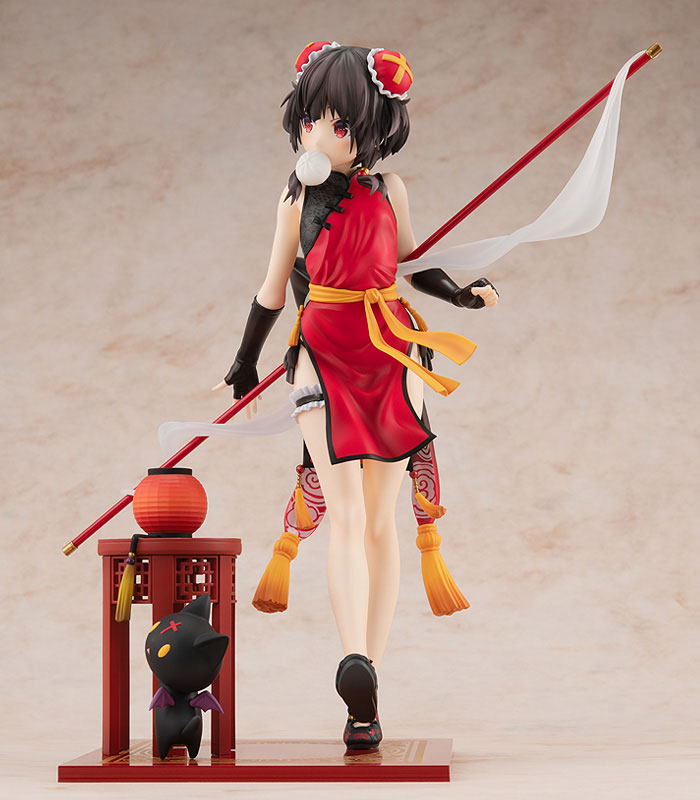KonoSuba - Chomusuke - Megumin - KD Colle - 1/7 - Light Novel China Dress Ver., PVC figure measuring 220.0 mm, released by KADOKAWA on 30. Dec 2021, from Nippon Figures.