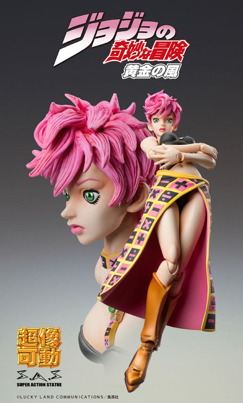 JoJo's Bizarre Adventure - Golden Wind - Trish Una - Super Action Statue #54 - 2021 Re-release (Medicos Entertainment), Franchise: JoJo's Bizarre Adventure, Golden Wind, Brand: Medicos Entertainment, Release Date: 27. Dec 2021, Type: Action, Dimensions: 150.0 mm, Material: PVC, Store Name: Nippon Figures