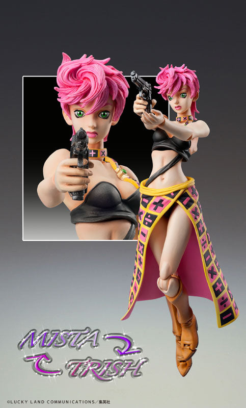 JoJo's Bizarre Adventure - Golden Wind - Trish Una - Super Action Statue #54 - 2021 Re-release (Medicos Entertainment), Franchise: JoJo's Bizarre Adventure, Golden Wind, Brand: Medicos Entertainment, Release Date: 27. Dec 2021, Type: Action, Dimensions: 150.0 mm, Material: PVC, Store Name: Nippon Figures