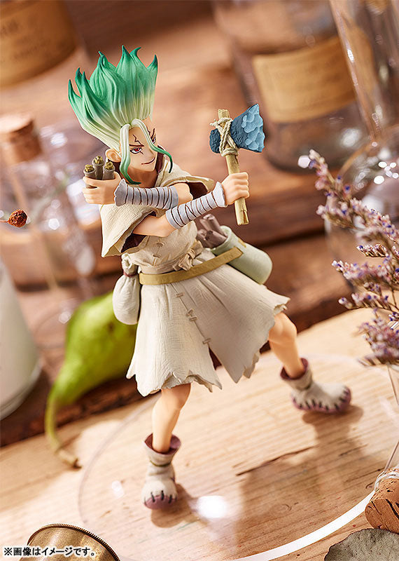 Dr. Stone - Ishigami Senku - Pop Up Parade - 2022 Re-Release (Good Smile Company), Franchise: Dr. Stone, Release Date: 09. Aug 2022, Dimensions: 170.0 mm, Store Name: Nippon Figures