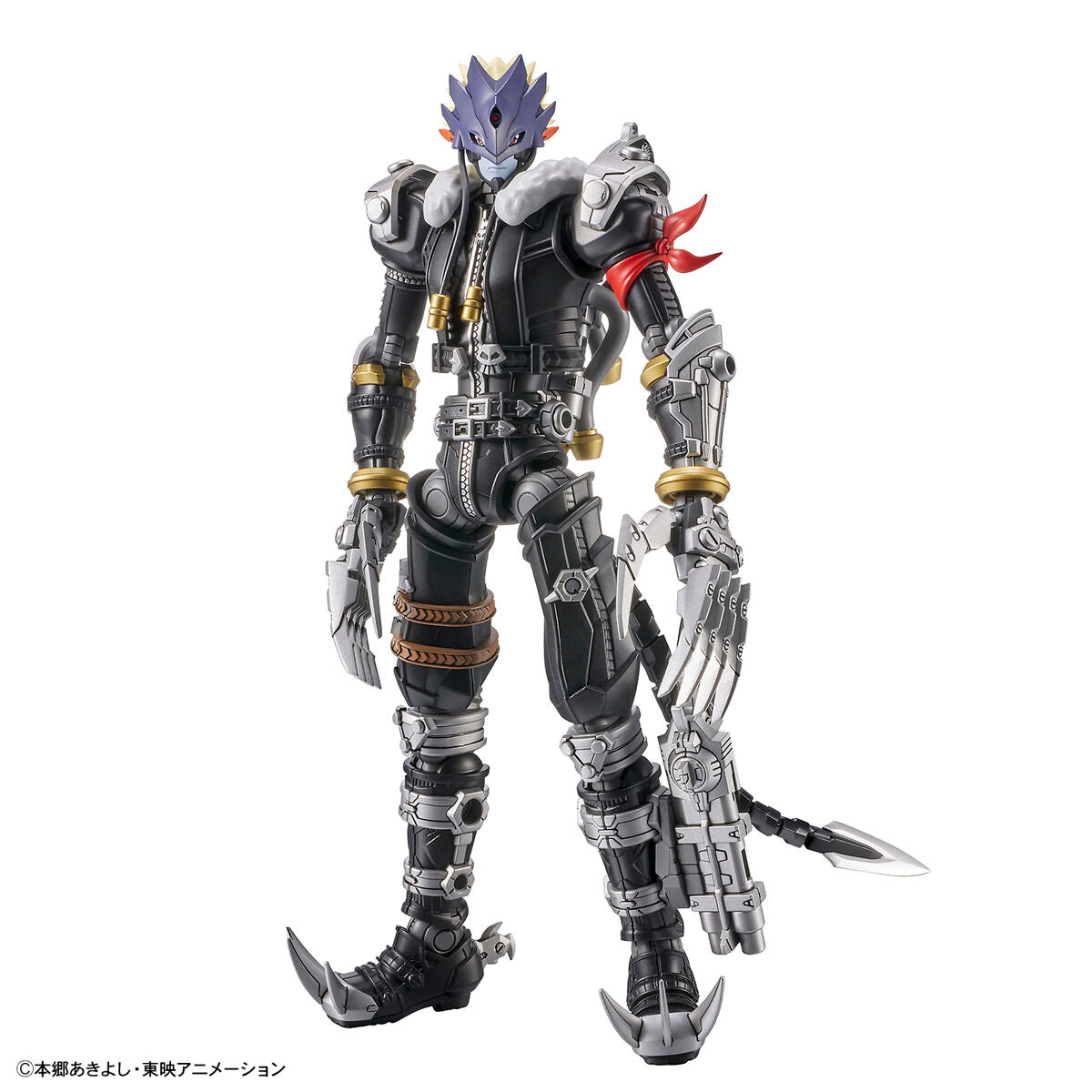 Digimon - Beelzemon - Figure-rise Standard Amplified Model Kit (Bandai), Demon Lord Digimon "Beelzemon" from "Digimon Tamers" with Belenheña back detail, lead wire hair and tail parts, weapon-holding poses, and connection holes for expansion, released on 2022-01-29, sold at Nippon Figures.