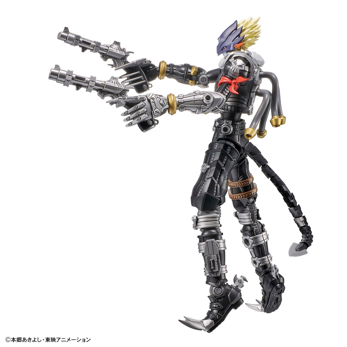 Digimon - Beelzemon - Figure-rise Standard Amplified Model Kit (Bandai), Demon Lord Digimon "Beelzemon" from "Digimon Tamers" with Belenheña back detail, lead wire hair and tail parts, weapon-holding poses, and connection holes for expansion, released on 2022-01-29, sold at Nippon Figures.