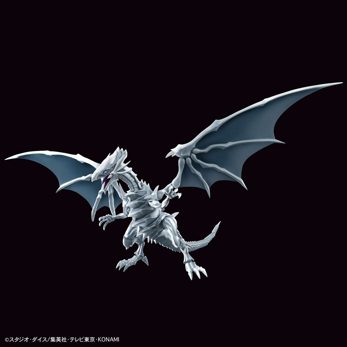Blue-Eyes White Dragon Figure-rise Standard Amplified Model Kit, Metallic blue molding, movable joints, and display base included, Nippon Figures