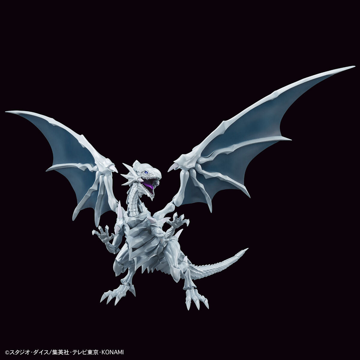 Blue-Eyes White Dragon Figure-rise Standard Amplified Model Kit, Metallic blue molding, movable joints, and display base included, Nippon Figures