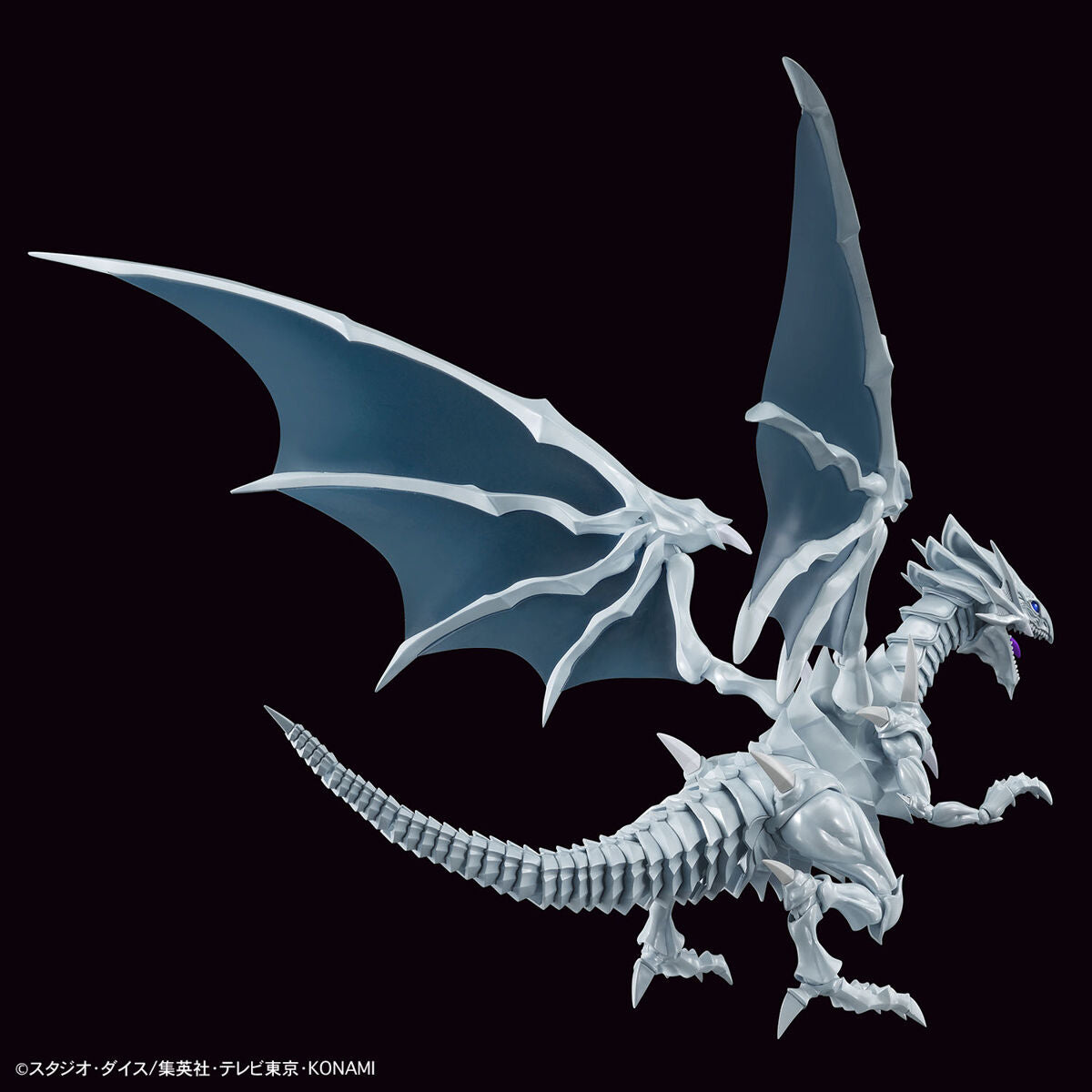 Blue-Eyes White Dragon Figure-rise Standard Amplified Model Kit, Metallic blue molding, movable joints, and display base included, Nippon Figures