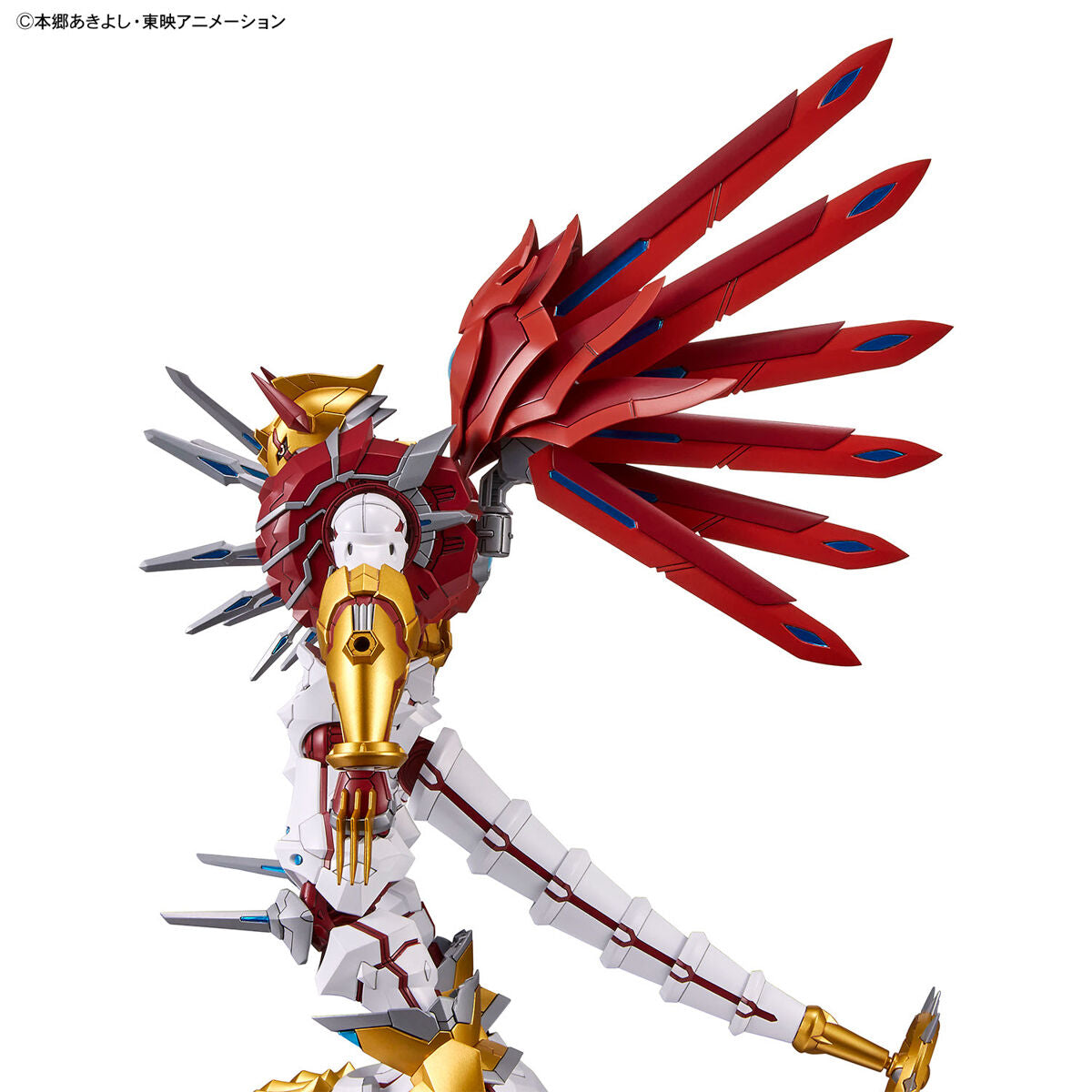 Digimon - Shinegreymon - Figure-rise Standard Amplified Model Kit, Light Dragon-type Digimon "ShineGreymon" with GeoGrey Sword, joint parts, seals, and lead wire accessories, from Bandai - Nippon Figures