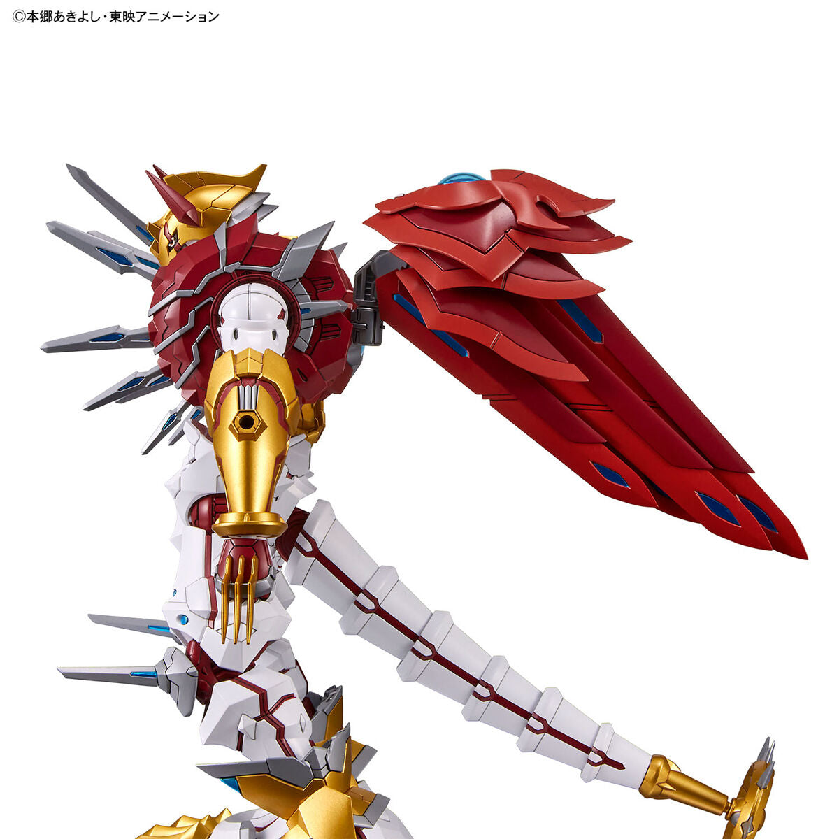 Digimon - Shinegreymon - Figure-rise Standard Amplified Model Kit, Light Dragon-type Digimon "ShineGreymon" with GeoGrey Sword, joint parts, seals, and lead wire accessories, from Bandai - Nippon Figures
