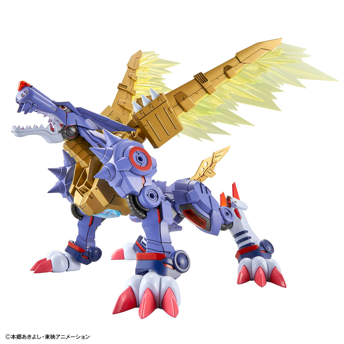 Digimon - MetalGarurumon - Figure-rise Standard Amplified Model Kit, From 'Digimon Adventure', MetalGarurumon joins the Figure-rise Standard Amplified series! As supervised by official, the plastic model uses the illustration drawn by As'Maria to recreate the character.