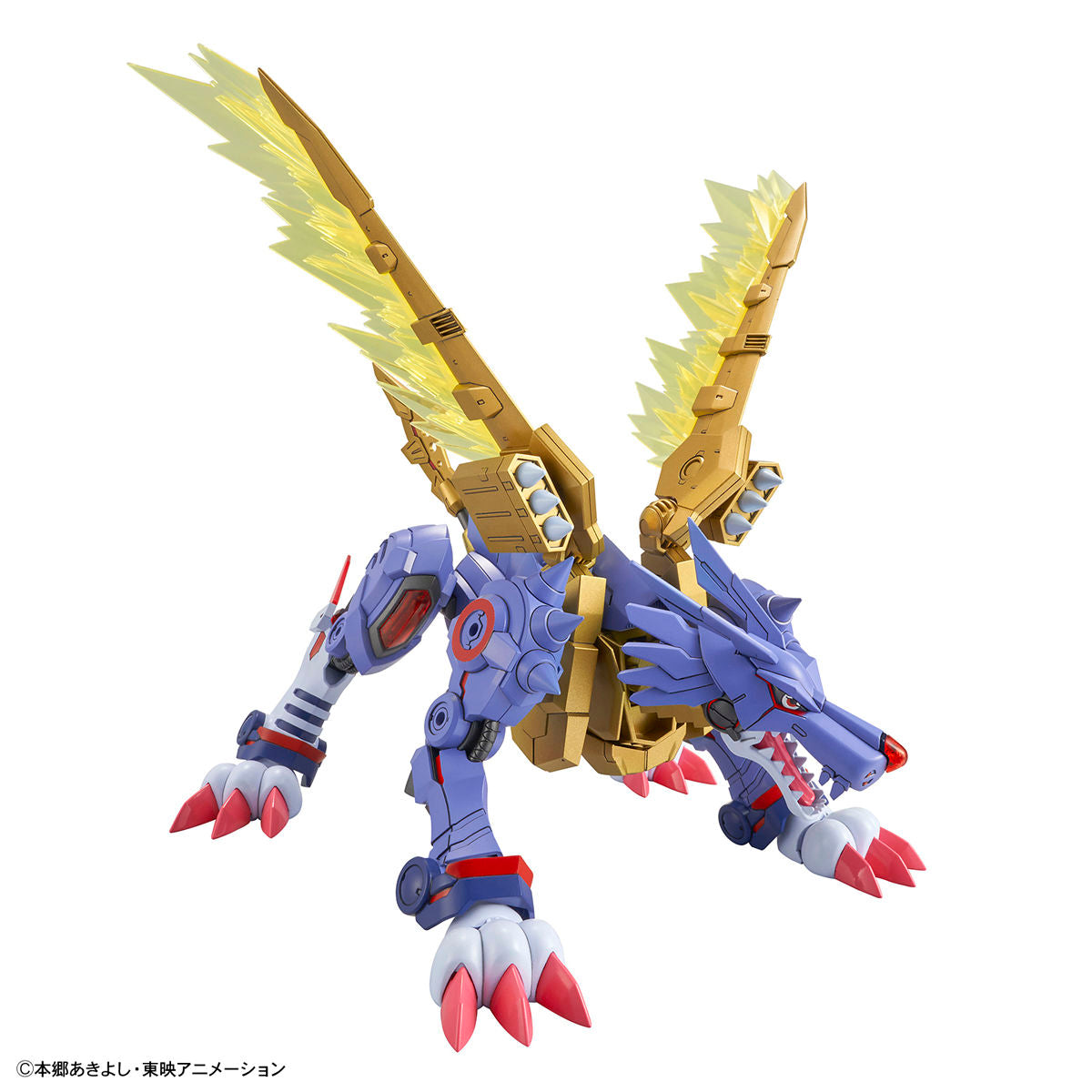 Digimon - MetalGarurumon - Figure-rise Standard Amplified Model Kit, From 'Digimon Adventure', MetalGarurumon joins the Figure-rise Standard Amplified series! As supervised by official, the plastic model uses the illustration drawn by As'Maria to recreate the character.