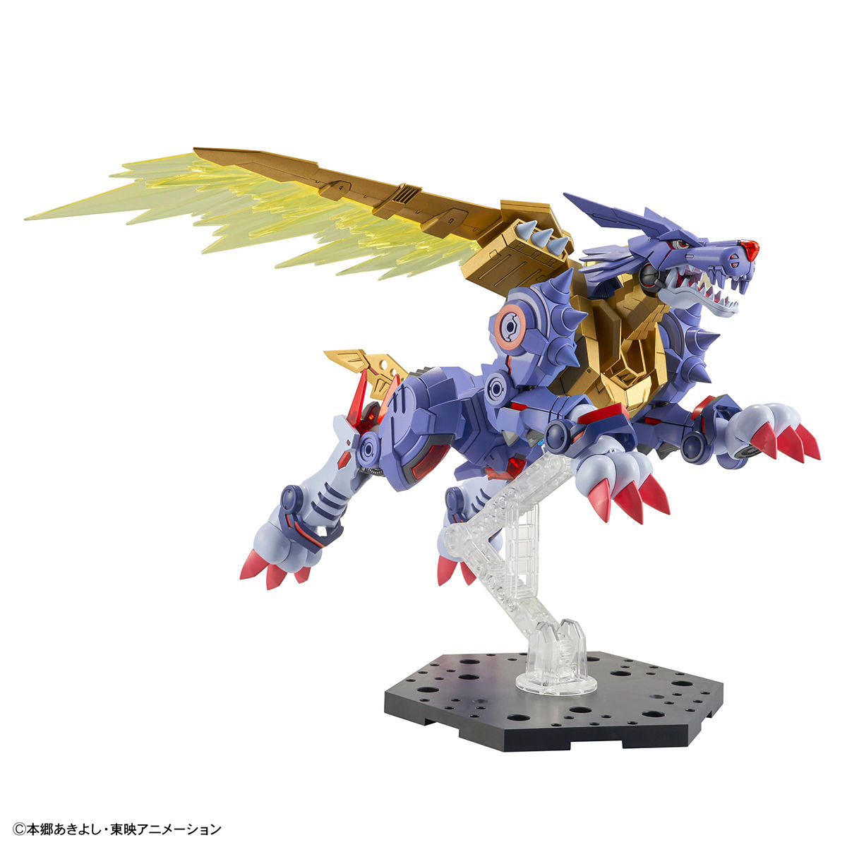 Digimon - MetalGarurumon - Figure-rise Standard Amplified Model Kit, From 'Digimon Adventure', MetalGarurumon joins the Figure-rise Standard Amplified series! As supervised by official, the plastic model uses the illustration drawn by As'Maria to recreate the character.