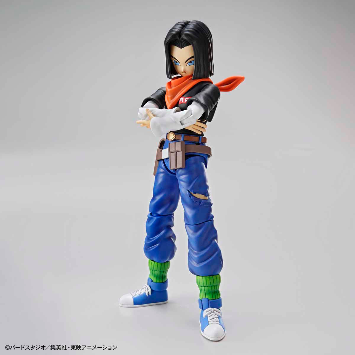 Dragon Ball - Android 17 - Figure-rise Standard Model Kit, Includes 2 facial expression parts, fist gun parts, and effect parts, Nippon Figures