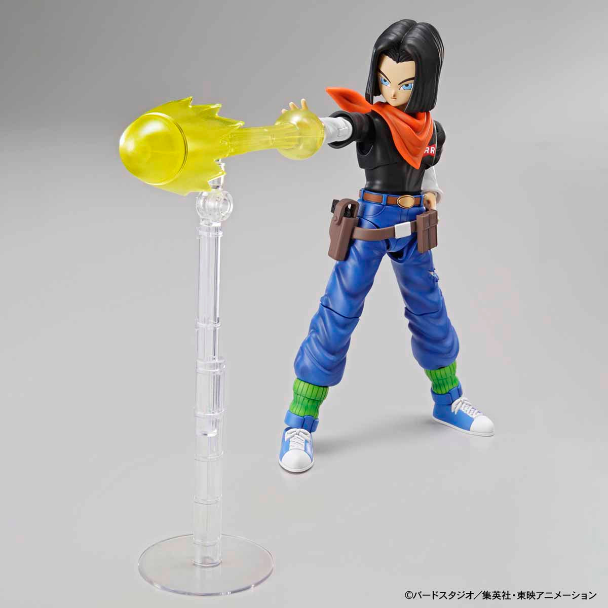 Dragon Ball - Android 17 - Figure-rise Standard Model Kit, Includes 2 facial expression parts, fist gun parts, and effect parts, Nippon Figures