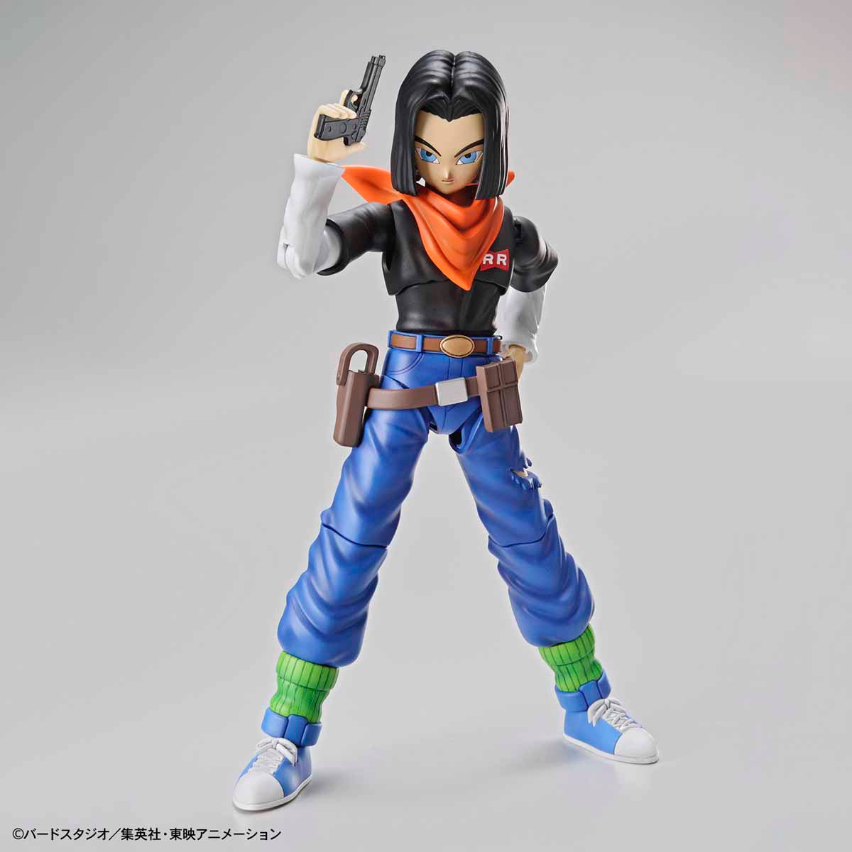 Dragon Ball - Android 17 - Figure-rise Standard Model Kit, Includes 2 facial expression parts, fist gun parts, and effect parts, Nippon Figures