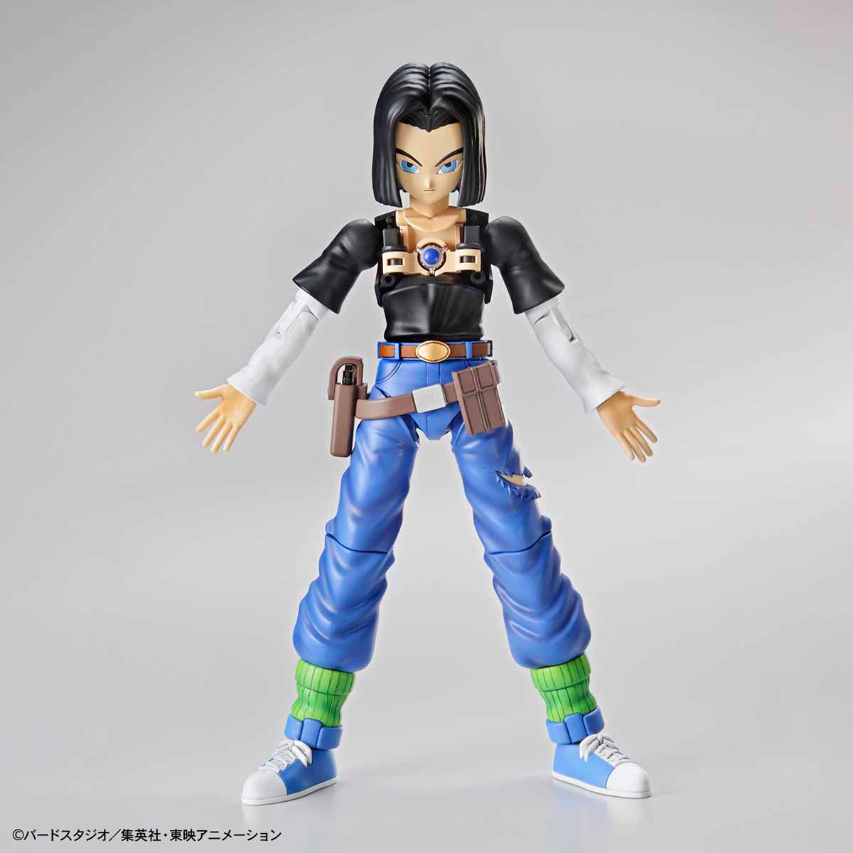 Dragon Ball - Android 17 - Figure-rise Standard Model Kit, Includes 2 facial expression parts, fist gun parts, and effect parts, Nippon Figures