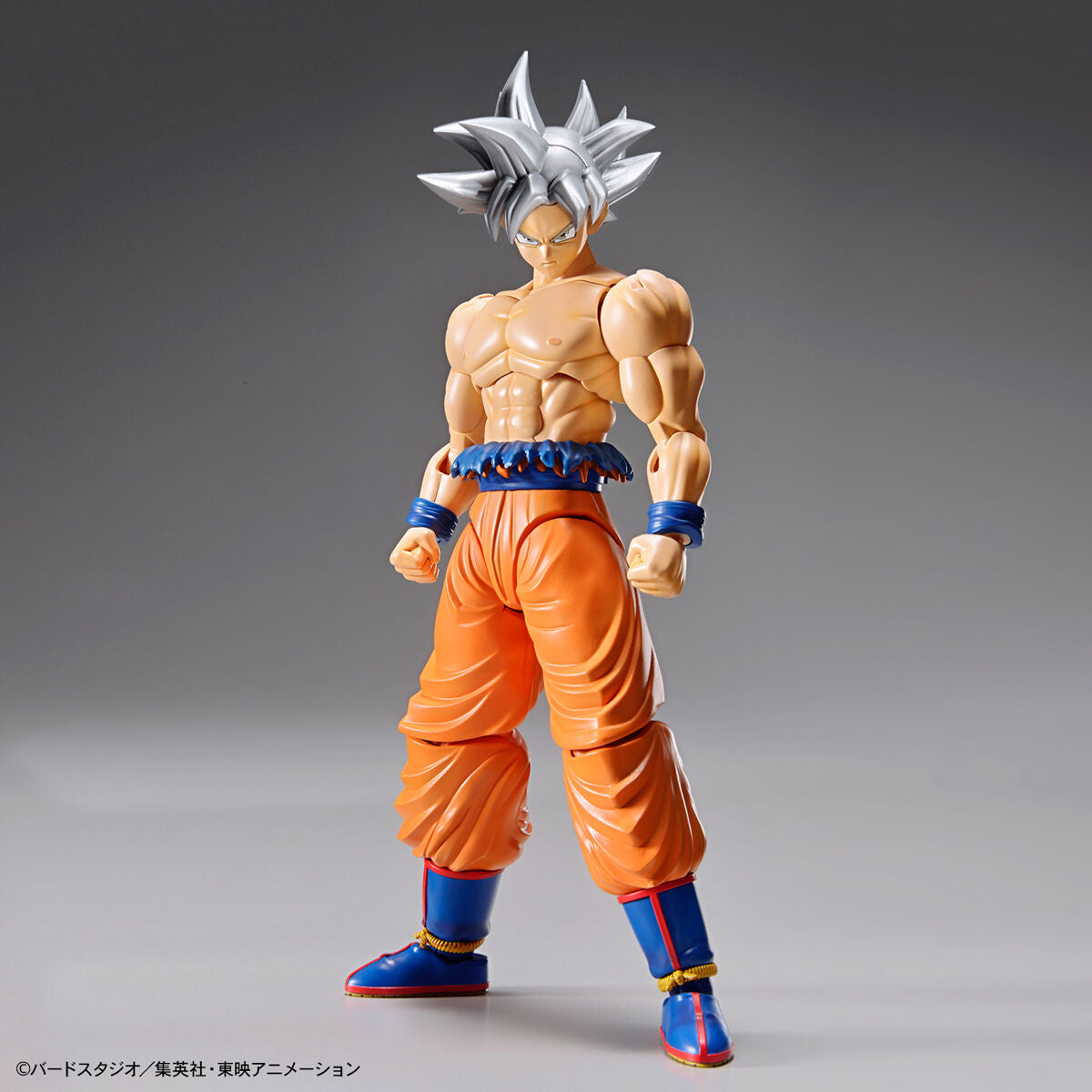Dragon Ball - Ultra Instinct Goku - Figure-rise Standard Model Kit (Bandai), Featuring Son Goku in his ultimate form "Ultra Instinct" with torn gi, silver hair, and intense facial expressions, includes various parts for customization, from Nippon Figures