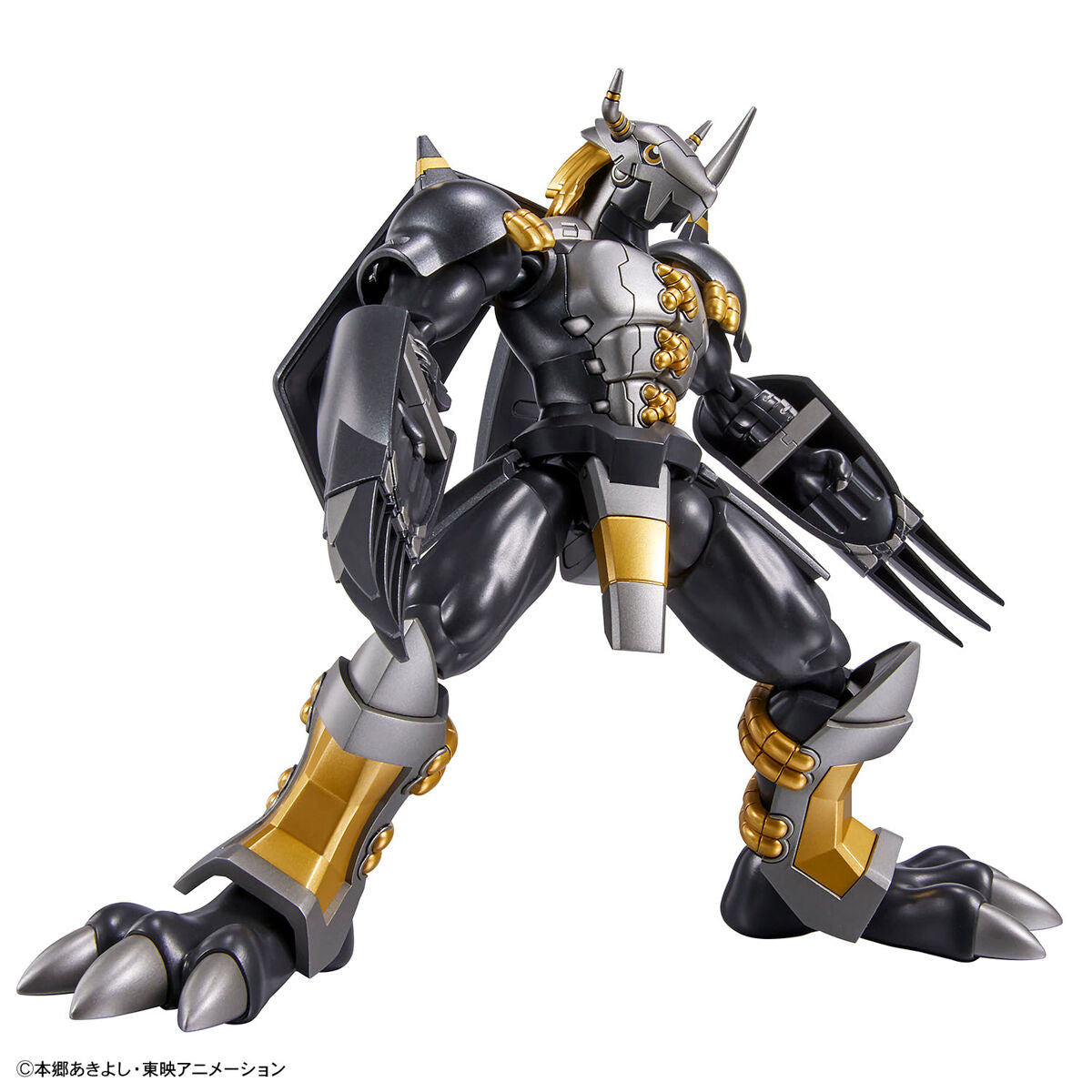 Digimon - Black WarGreymon - Figure-rise Standard Model Kit, Metallic black armor, dynamic poses, signature moves, Nippon Figures