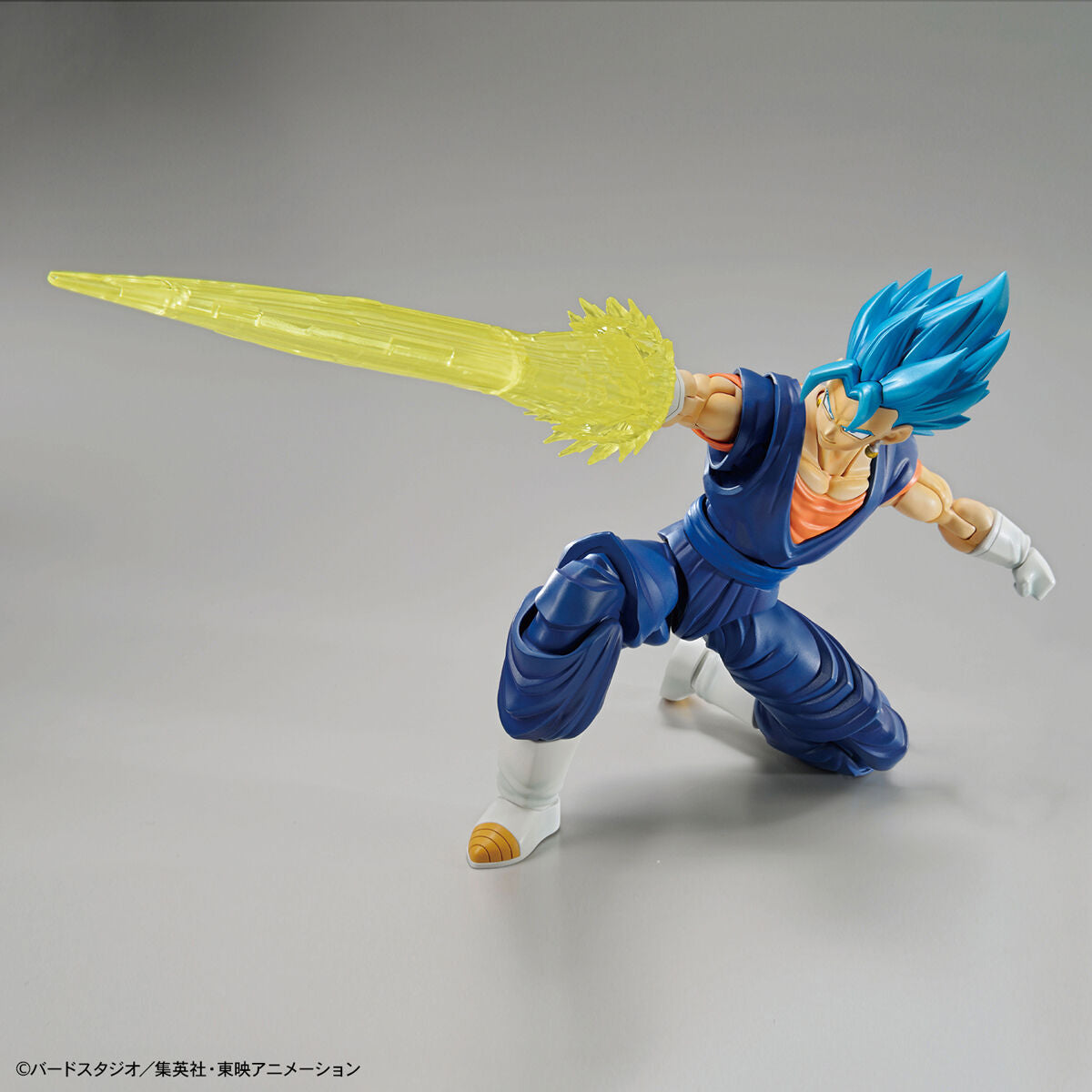 Dragon Ball - Super Saiyan God Vegito - Figure-rise Standard Model Kit, includes two facial expressions, seven interchangeable hand parts, and Vegito sword effect, sold by Nippon Figures.