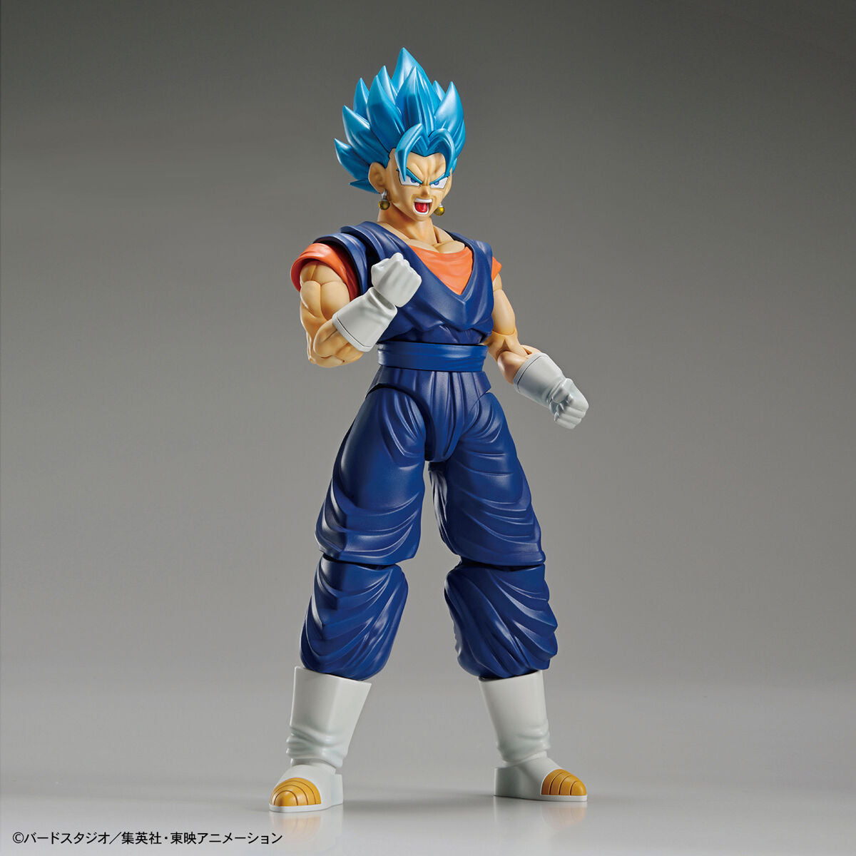 Dragon Ball - Super Saiyan God Vegito - Figure-rise Standard Model Kit, includes two facial expressions, seven interchangeable hand parts, and Vegito sword effect, sold by Nippon Figures.