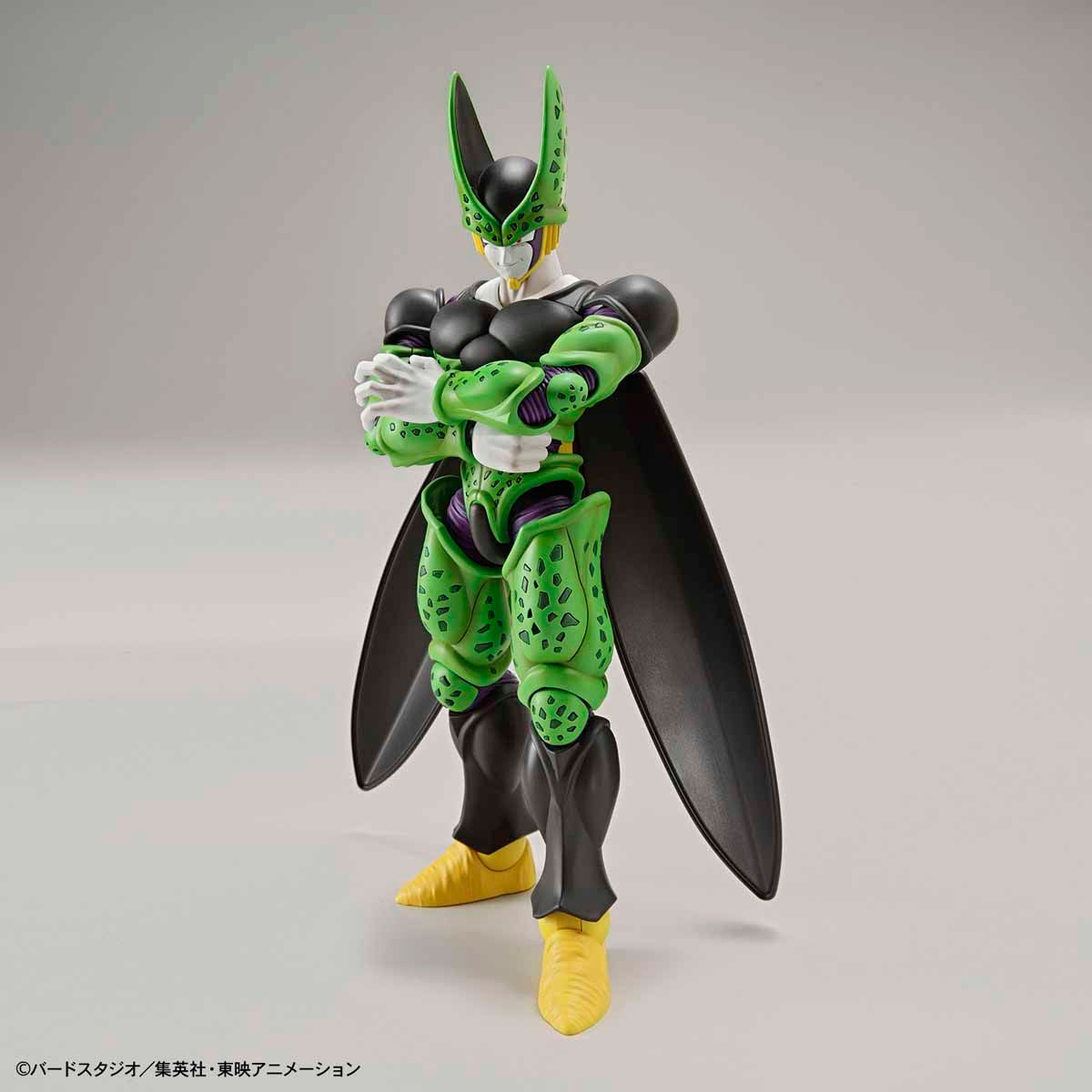 Dragon Ball - Perfect Cell - Figure-rise Standard Model Kit (Bandai), Includes 2 facial expression parts, 4 hand parts, 2 special attack effect parts, 1 base for the special attack effects, and 1 foil sticker sheet. Released on 2020-01-18. Sold by Nippon Figures.