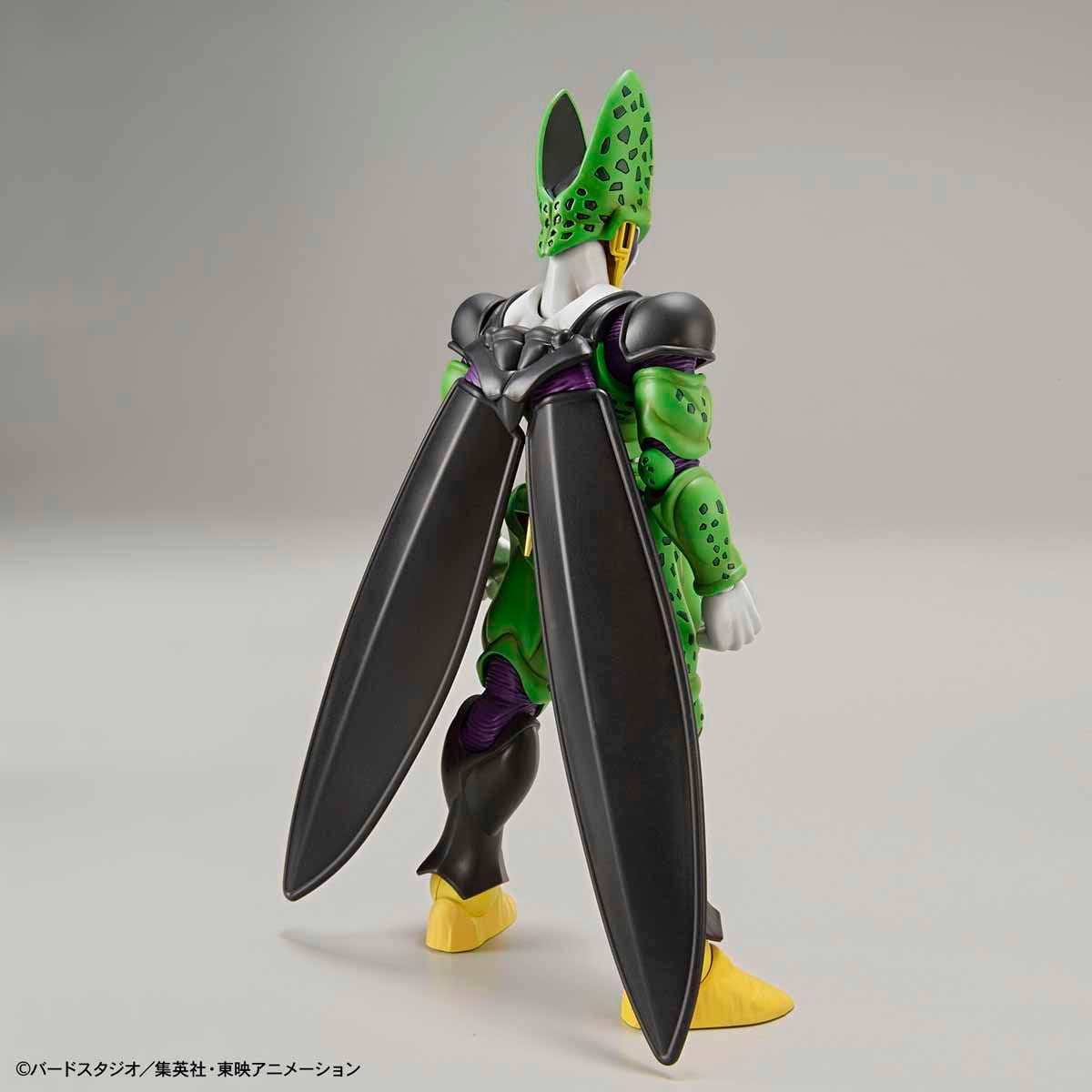 Dragon Ball - Perfect Cell - Figure-rise Standard Model Kit (Bandai), Includes 2 facial expression parts, 4 hand parts, 2 special attack effect parts, 1 base for the special attack effects, and 1 foil sticker sheet. Released on 2020-01-18. Sold by Nippon Figures.