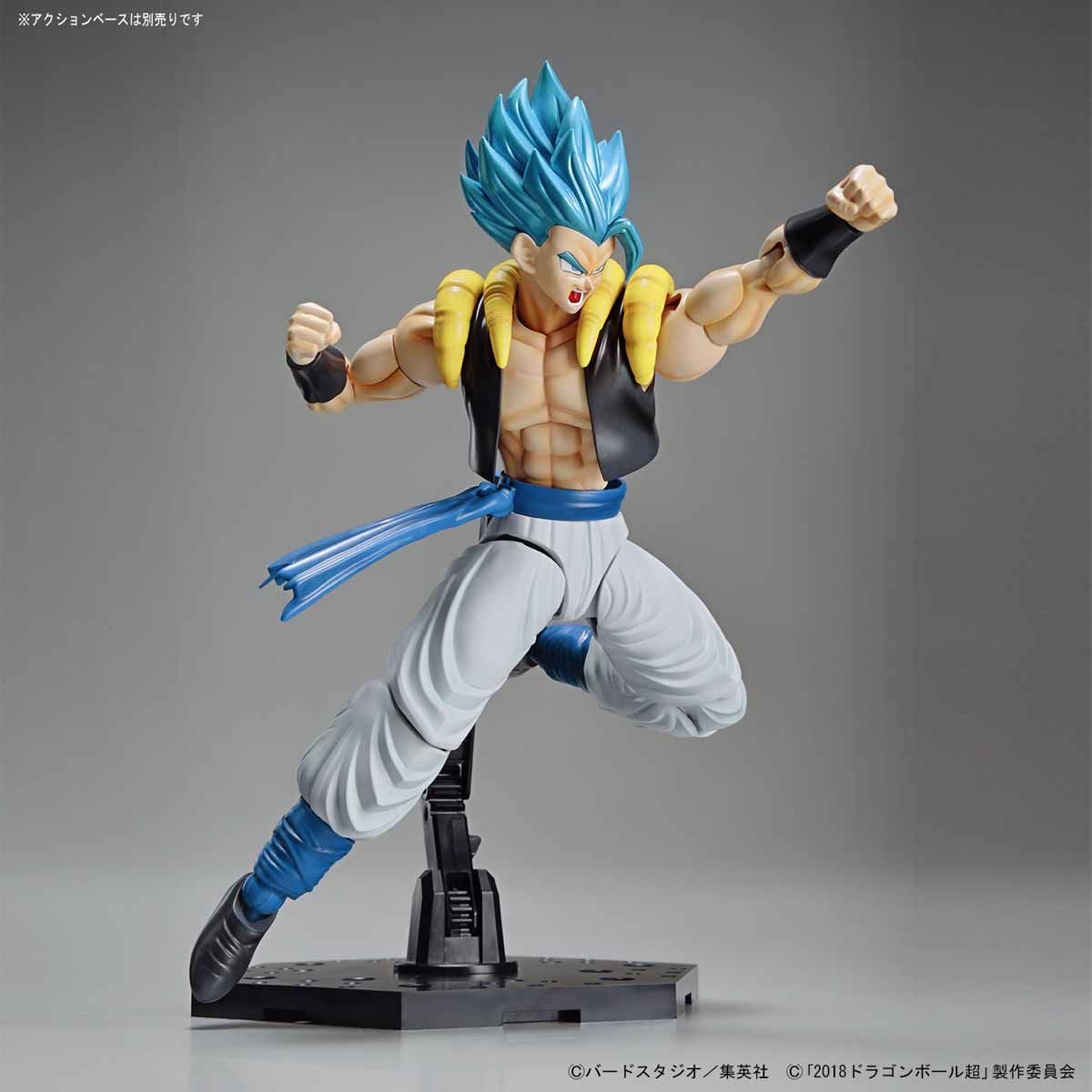Dragon Ball - Super Saiyan God Gogeta - Figure-rise Standard Model Kit (Bandai), Includes 4 special attack effect parts and black-haired head parts, Nippon Figures