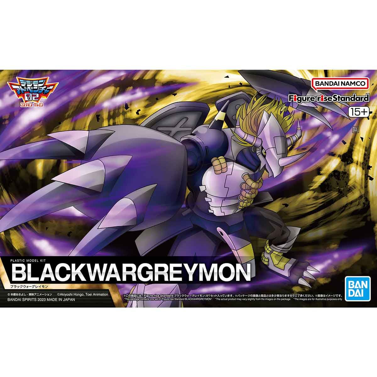 Digimon - Black WarGreymon - Figure-rise Standard Model Kit, Metallic black armor, dynamic poses, signature moves, Nippon Figures