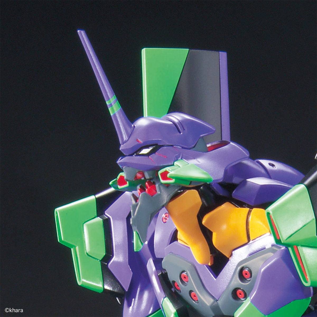 Evangelion - Unit-01 - LMHG New Theatrical Edition Model Kit, includes 2 progressive knives, 1 palette rifle, and 1 umbilical cable, sold by Nippon Figures