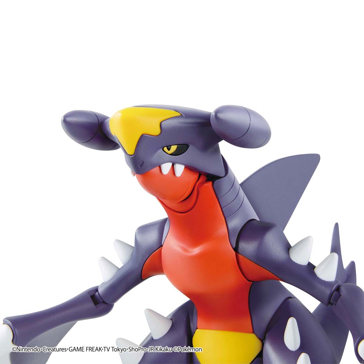 Pokémon - Garchomp - Pokémon Model Kit Collection No.48 (Bandai), 16cm in length, movable parts in mouth, neck, arms, legs, and tail, includes foil sticker, Nippon Figures