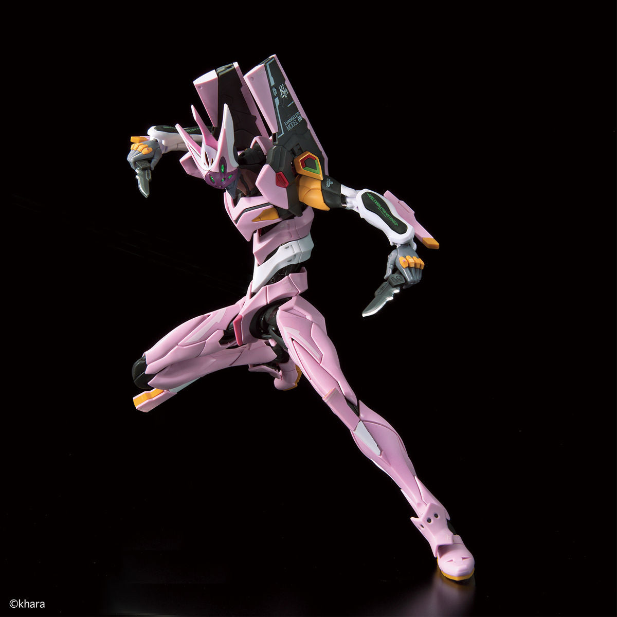 Evangelion - Unit-08 Alpha - RG Model Kit (Bandai), Includes long-distance rifle, progressive knives, palette rifle, umbilical cable, realistic decals, and hand parts, Nippon Figures