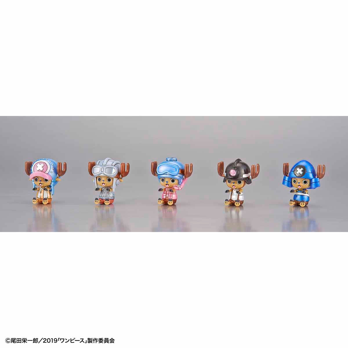 One Piece - 20th Anniversary Special 「ONE PIECE STAMPEDE」 - Chopper Robo Model Kit Set, Includes 5 Chopper Robo models in unique color variation, Giant Chopper Robo stand parts included, Bandai - Nippon Figures