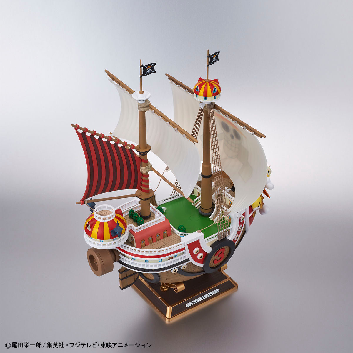 One Piece - Thousand Sunny (Wano Country Arc Ver.) - Model Kit, Straw Hat Pirates in Wano Country Arc outfits, Gaon Cannon and paddle included, Kaido's seal and water transfer decals, Shark Submerge III, Mini Merry II, Kurosai FR-U IV, dedicated display base, Bandai - Nippon Figures