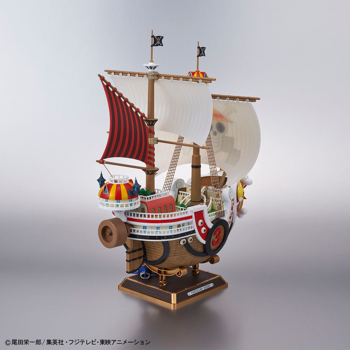 One Piece - Thousand Sunny (Wano Country Arc Ver.) - Model Kit, Straw Hat Pirates in Wano Country Arc outfits, Gaon Cannon and paddle included, Kaido's seal and water transfer decals, Shark Submerge III, Mini Merry II, Kurosai FR-U IV, dedicated display base, Bandai - Nippon Figures