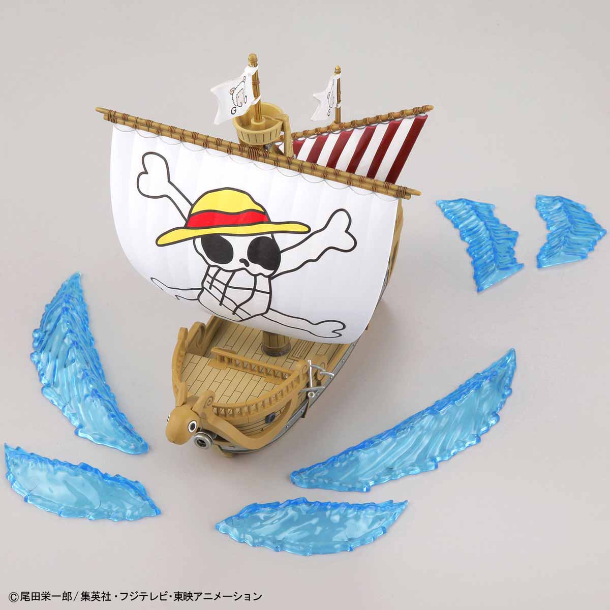 One Piece - Going Merry (Memorial Color Ver.) - Grand Ship Collection Model Kit, 20th anniversary edition of the Going Merry with wave effect parts and commemorative plate, Nippon Figures.