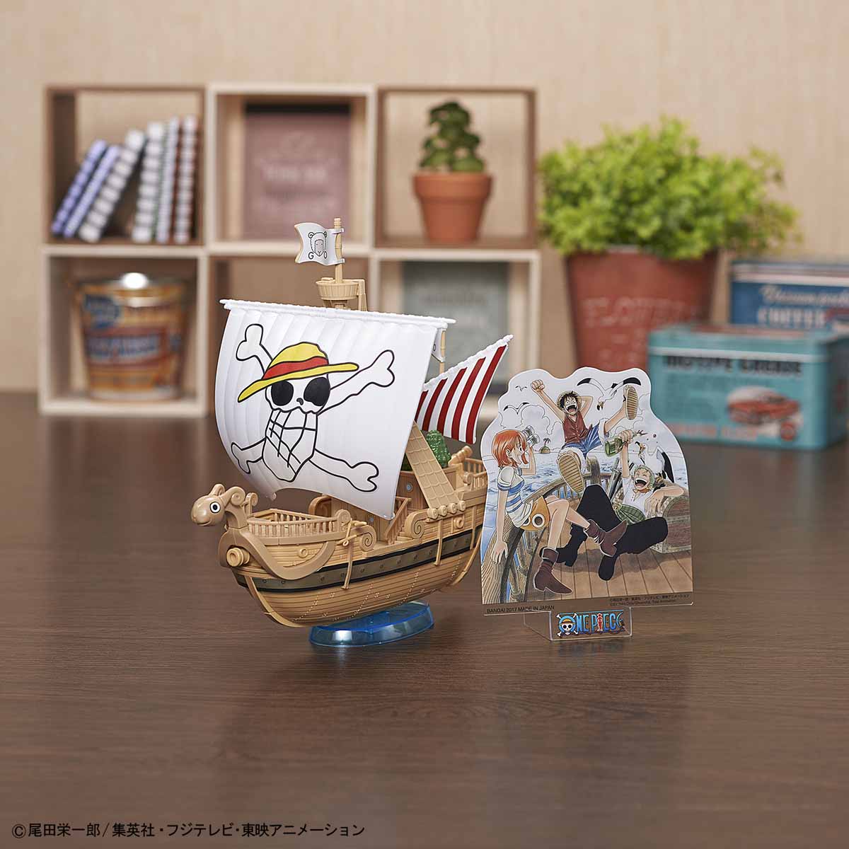One Piece - Going Merry (Memorial Color Ver.) - Grand Ship Collection Model Kit, 20th anniversary edition of the Going Merry with wave effect parts and commemorative plate, Nippon Figures.