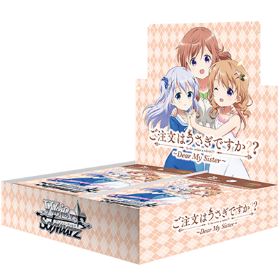 Is the Order a Rabbit?? ~Dear My Sister~ - Weiss Schwarz Card Game - Booster Box, Franchise: Is the Order a Rabbit?? ~Dear My Sister~, Brand: Weiss Schwarz, Release Date: 2018-03-23, Type: Trading Cards, Cards per Pack: 9, Packs per Box: 16, Store Name: Nippon Figures