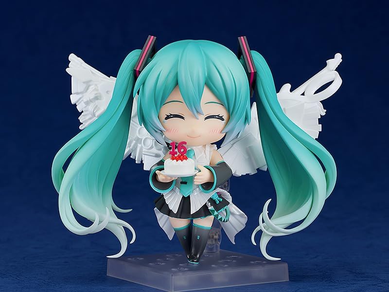 "Hatsune Miku Nendoroid #2222 Happy 16th Birthday Ver. by Good Smile Company - Vocaloid franchise, Release Date: 20. Dec 2023, Dimensions: H=100mm (3.9in) - Nippon Figures"