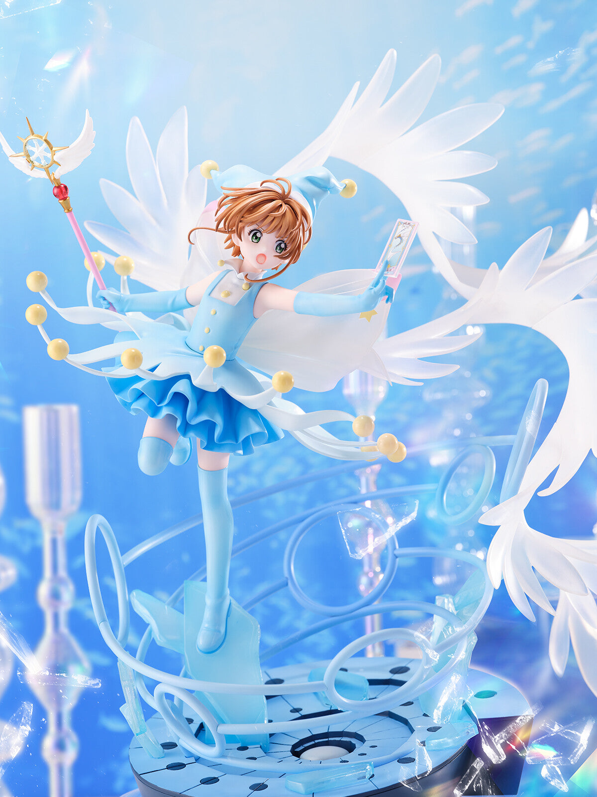 Cardcaptor Sakura: Clear Card Arc - Kinomoto Sakura - Shibuya Scramble Figure - 1/7 - Battle Costume Water Ver. (eStream), Franchise: Cardcaptor Sakura: Clear Card Arc, Brand: eStream, Release Date: 31. Mar 2024, Type: General, Dimensions: W=319mm (12.44in) L=253mm (9.87in) H=366mm (14.27in, 1:1=2.56m), Scale: 1/7, Store Name: Nippon Figures