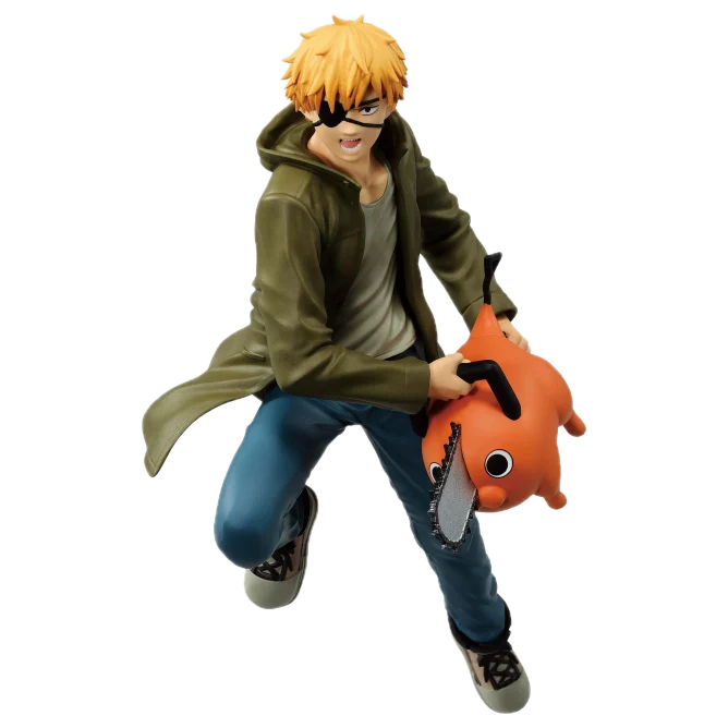 Chainsaw Man - Denji & Pochita - Vibration Stars (Bandai Spirits), Franchise: Chainsaw Man, Brand: Bandai Spirits, Release Date: 28 May 2024, Type: Prize, Dimensions: Height 14 cm, Nippon Figures