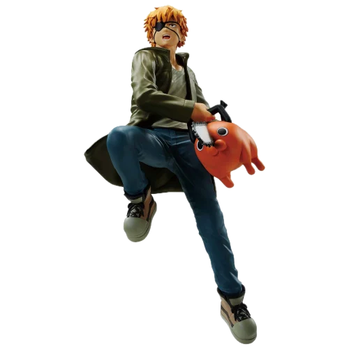 Chainsaw Man - Denji & Pochita - Vibration Stars (Bandai Spirits), Franchise: Chainsaw Man, Brand: Bandai Spirits, Release Date: 28 May 2024, Type: Prize, Dimensions: Height 14 cm, Nippon Figures