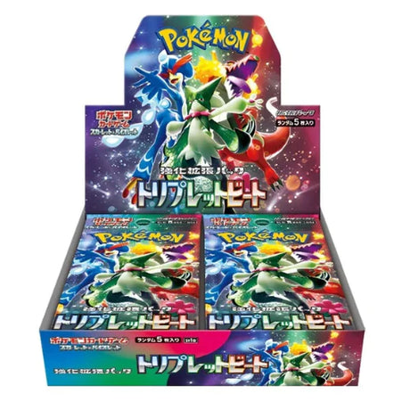 Pokemon Trading Card Game - Scarlet & Violet Triplet Beat - Booster Box, Franchise: Pokemon, Brand: The Pokémon Card Laboratory, Release Date: March 10, 2023, Type: Trading Cards, Packs per Box: 30, Cards per Pack: 5, Nippon Figures