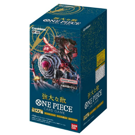 One Piece Card Game - Mighty Enemies - OP-03 - Booster Box, Franchise: One Piece, Brand: Bandai, Release Date: 2023-02-14, Type: Trading Cards, Packs per Box: 24 packs, Cards per Pack: 6 cards, Nippon Figures