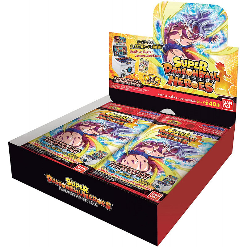 Super Dragon Ball Heroes Card Game - Vol.1 - Extra Booster Box, Dragon Ball franchise, Bandai brand, Release Date: 2022-04-30, Trading Cards type, 3 cards per Pack, 20 packs per Box, Nippon Figures