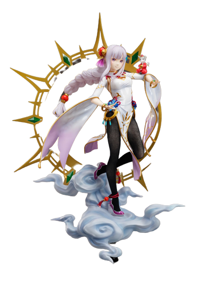 Re:Zero kara Hajimeru Isekai Seikatsu - Emilia - Puck - F:Nex - 1/7 - China Dress Ver. (FuRyu), Franchise: Re:Zero kara Hajimeru Isekai Seikatsu, Brand: FuRyu, Release Date: 16. Mar 2023, Type: General, Store Name: Nippon Figures