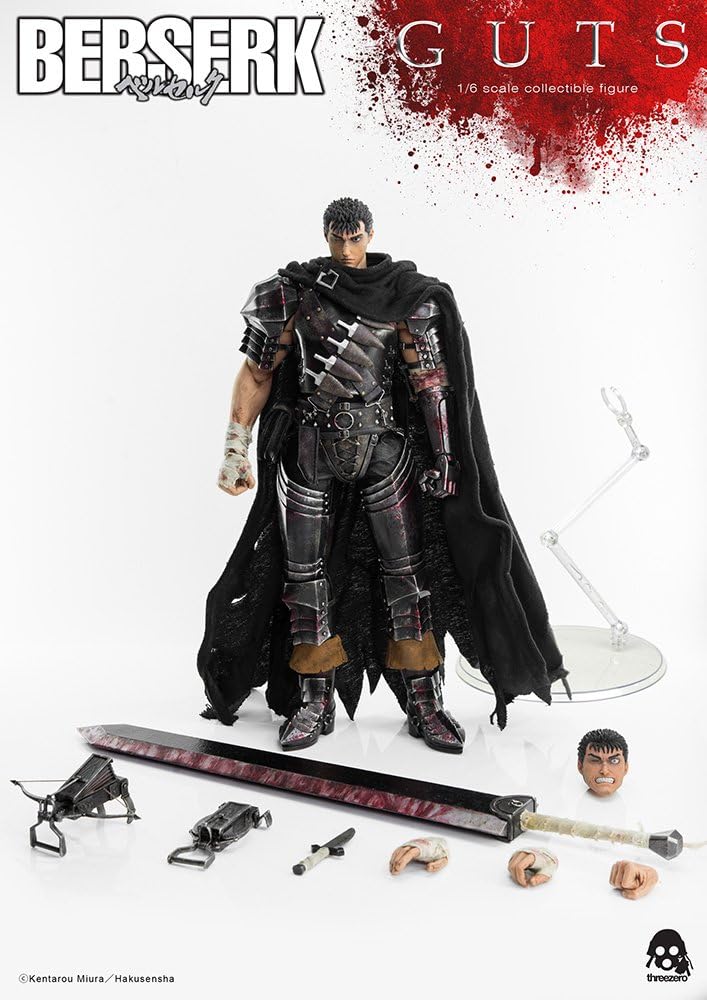 Berserk - Guts - Black Swordsman - 2023 Re-release (Threezero), Franchise: Berserk, Brand: Threezero, Release Date: 09. Feb 2024, Type: Action, Nippon Figures