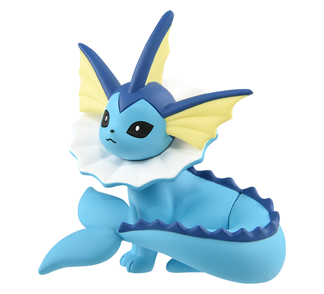 Pokemon Vaporeon Monster Collection Takara Tomy - Franchise: Pokemon, Brand: Takara Tomy, Series: MonColle, Type: General, Release Date: 2023-11-04, Dimensions: approx. Height = 3~4 cm // 1.18~1.57 inches - Nippon Figures