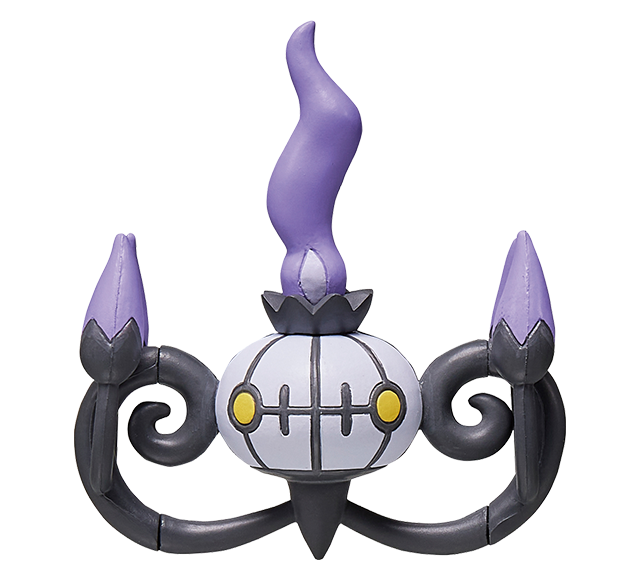 Pokemon - Chandelure - Monster Collection (MonColle) - Takara Tomy, Franchise: Pokemon, Brand: Takara Tomy, Series: MonColle (Pokemon Monster Collection), Type: General, Release Date: 2024-02-29, Dimensions: approx. Height = 6 cm // 2.36 inches, Nippon Figures